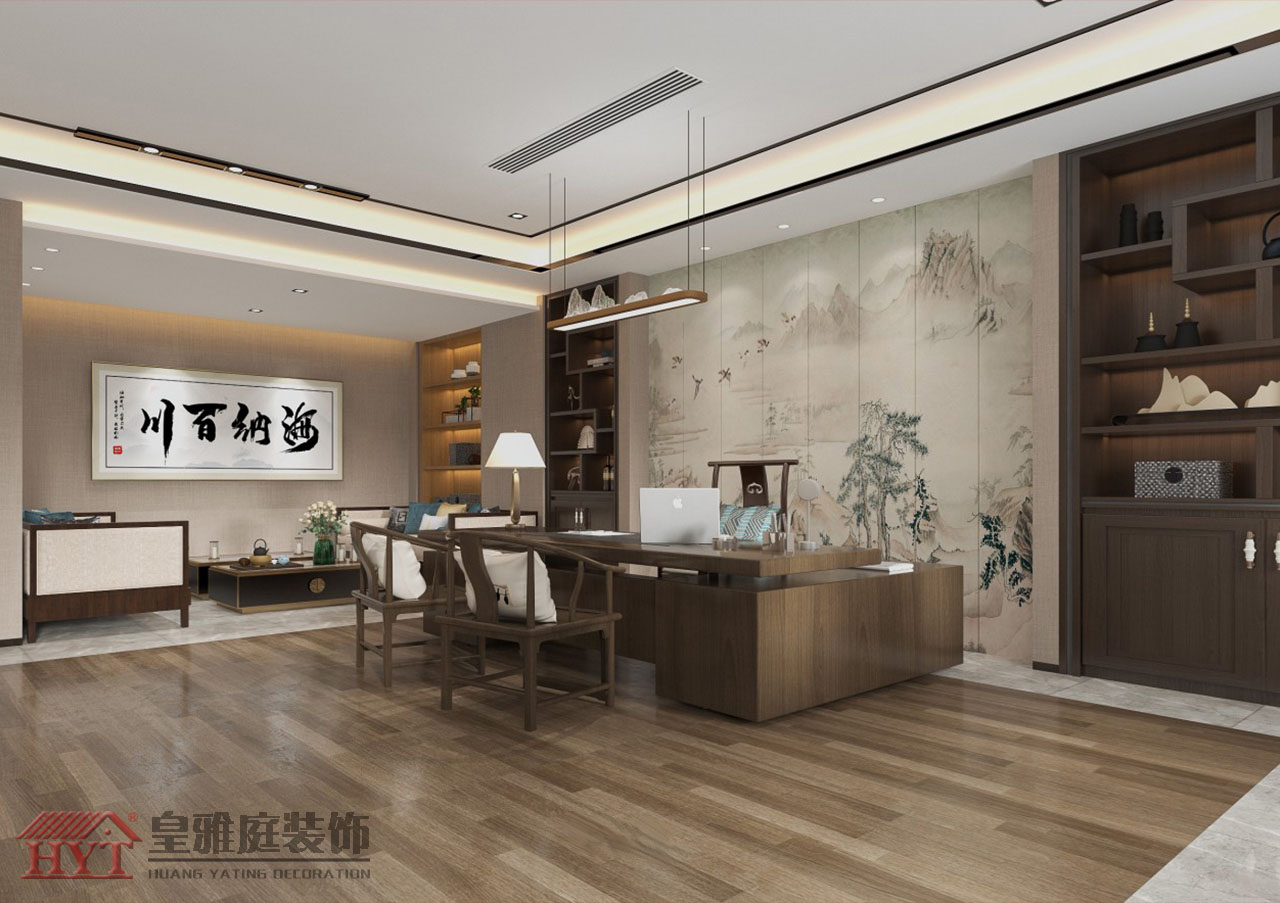 新中式风格办公室装修设计效果图