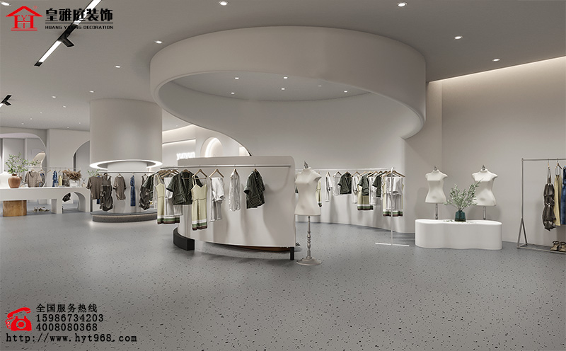 深圳现代简约风格服装店装修效果图