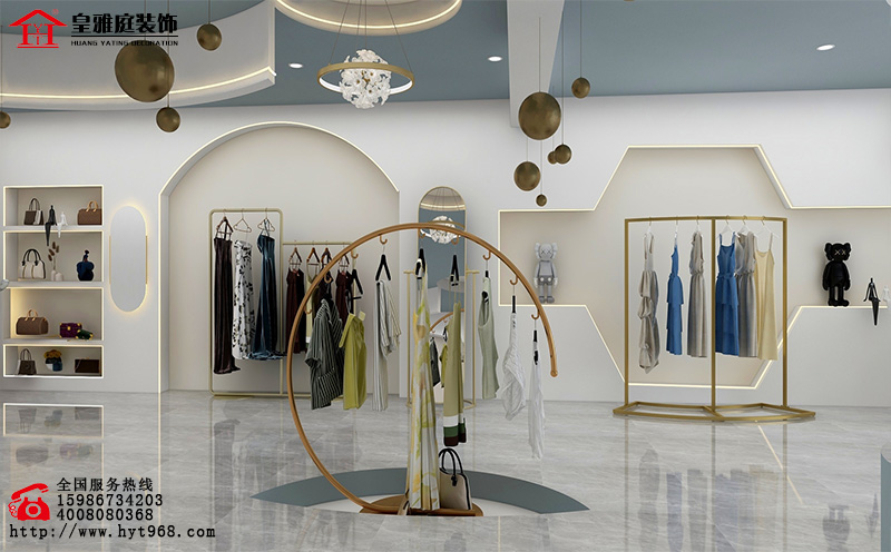现代简约风服装店装修设计效果图